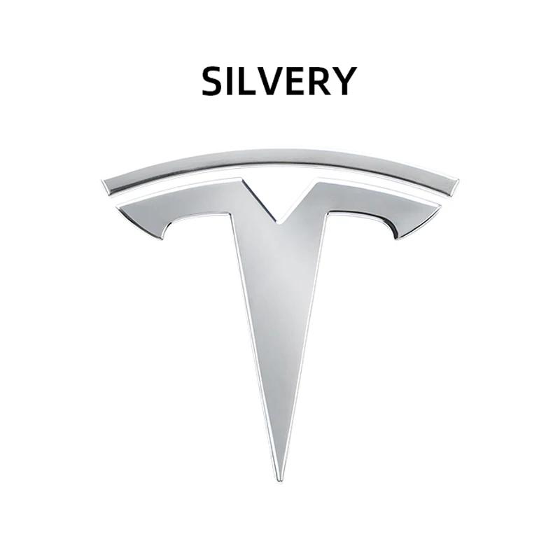 Adesivo de Carro Tesla Metal para Tesla Model 3 Mode Y Tampa do Emblema do Logo do Capô Dianteiro do Carro Adesivo de Estilo Emblema do Porta-malas Traseiro Acc