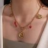 18K Gold-Plated Stainless Steel Beach-Style Pendant Necklace