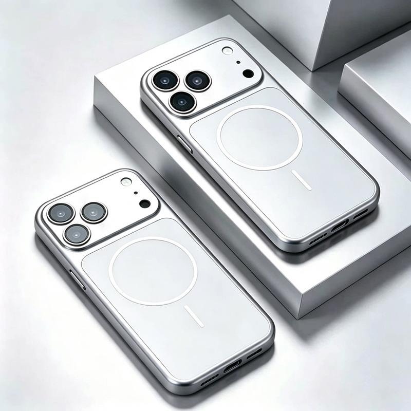 Luxury PC For Magsafe Phone Case For 18 17 16 15 14 13 Pro Max Magnetic Hard Full Lens Protection Thin Cover Funda