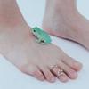 lowool Frog silver toe ring