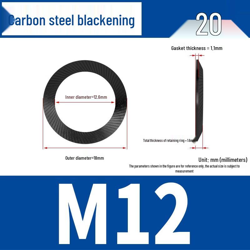 304 Stainless Steel Double-Sided Serrated Lock Washer, Anti-slip Butterfly-shaped, M3-M42