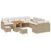 VidaXL Ensemble de canapé de jardin 13 pièces avec coussins en poly rotin beige acacia 3365051
