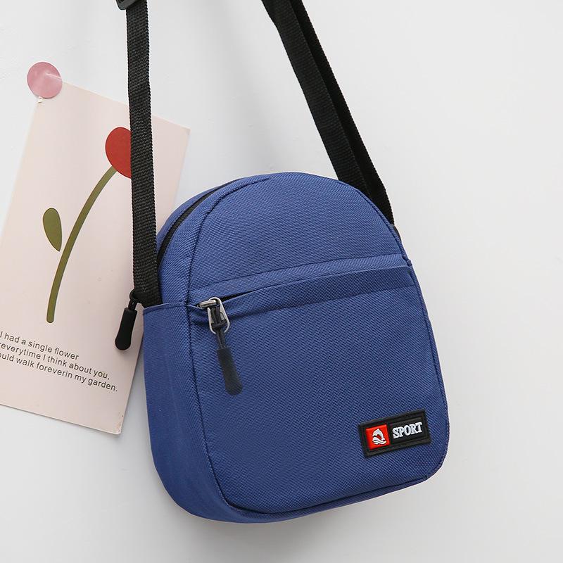 

Универсальная холщовая сумка кроссбоди в корейском стиле - Модная женская наплечная сумка для молодежи и студентов темно-синий