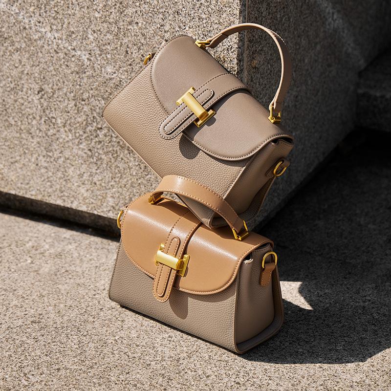 Mrs. Qiao Handbag for Women 2025 New Autumn Winter Handbag High-end Fashion Crossbody Mom Bag Genuine Leather Women's Bag