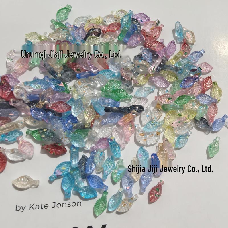 Acrylic Mini Grape Leaf Beaded String for DIY Jewelry Making: Bracelets & Necklaces