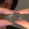 Retro Black Xiaoxiangfeng Stud Earrings Women's Fashion Elegance Temperament High-end Earrings Bow Love Versatile Earrings