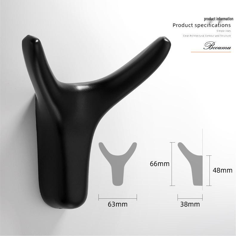 

Modern Nordic Cow Horn Metal Wall Hook for Bathroom or Wardrobe