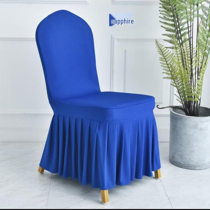 Verdickte elastische Faltenrock-Stuhlhusse für Hochzeiten & Konferenzen