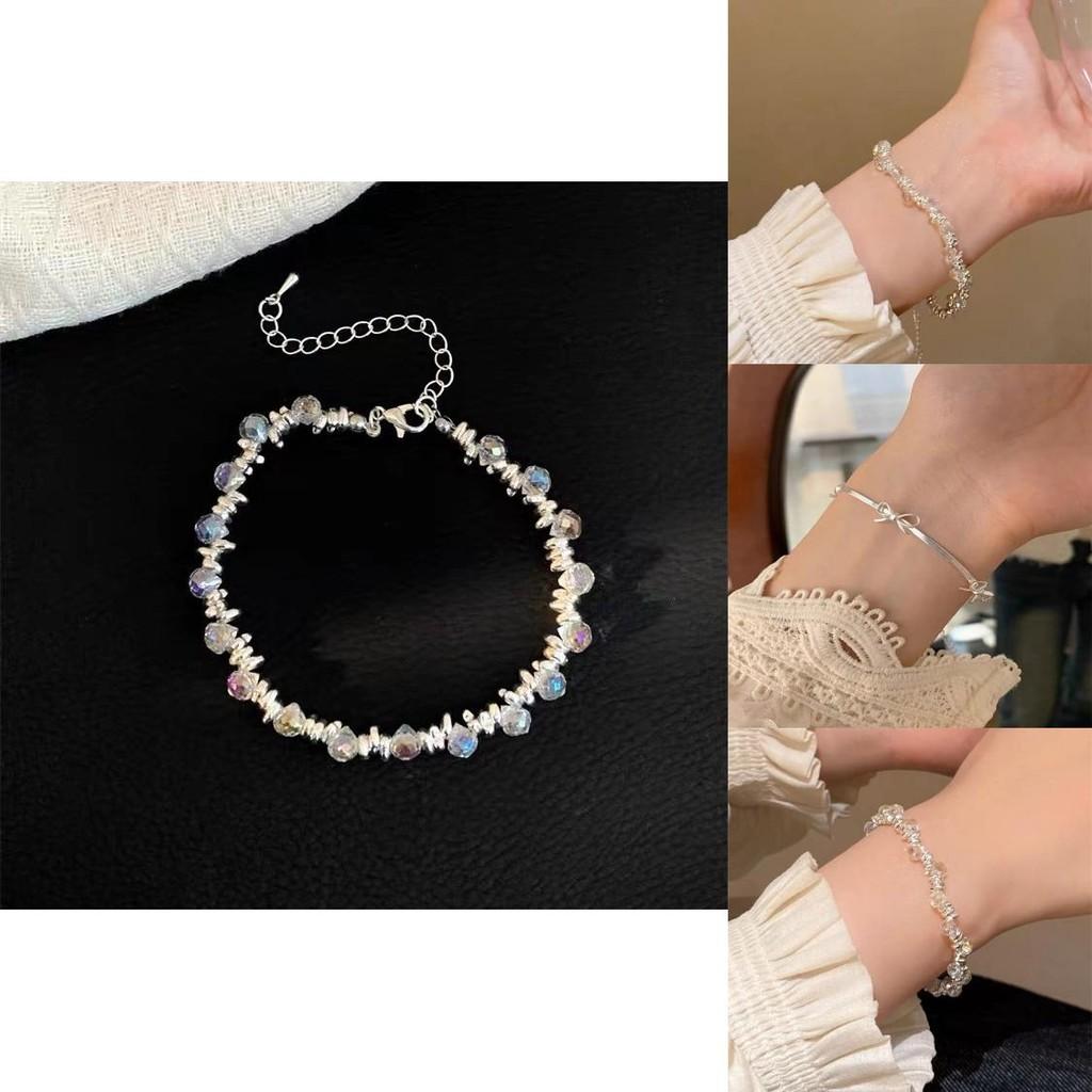 Exquisite Alloy Plated Colorful Crystal Bracelet For Women With Irregular Geometric Design Summer 2024
