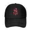 Crimson Cyber Guardian Abstract Powe Mesh Baseball Cap Polyester Forward Observations Hat Adjustable Golf Hat Summer