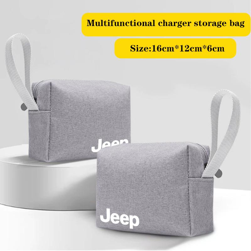 Storage Bag Pouch Carrying Bag Zipper Cable storage bag For Jeep Grand Cherokee Wrangler JK Gladiator Compass Renegade Patriot