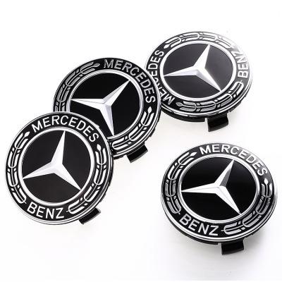 Car Sticker 4PCS 75mm Metal Emblem Car Wheel Center Hub Cap Cover Badge For Mercedes Benz AMG GLK GLE GLC W203 W206 W220 W205 W2
