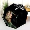 1 PC Automatic Folding Umbrella - Billie Eilish Custom Name Pattern, Portable & Foldable Design with 8 Ribs, Christmas Birthday Gifts