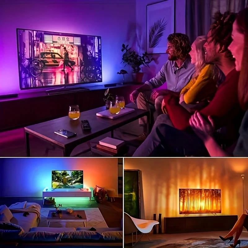 1-30M 5V LED Strip Lights USB Bluetooth APP Control Color Changing and 24key Remote Control RGB Flexible Diode For TV Backlight