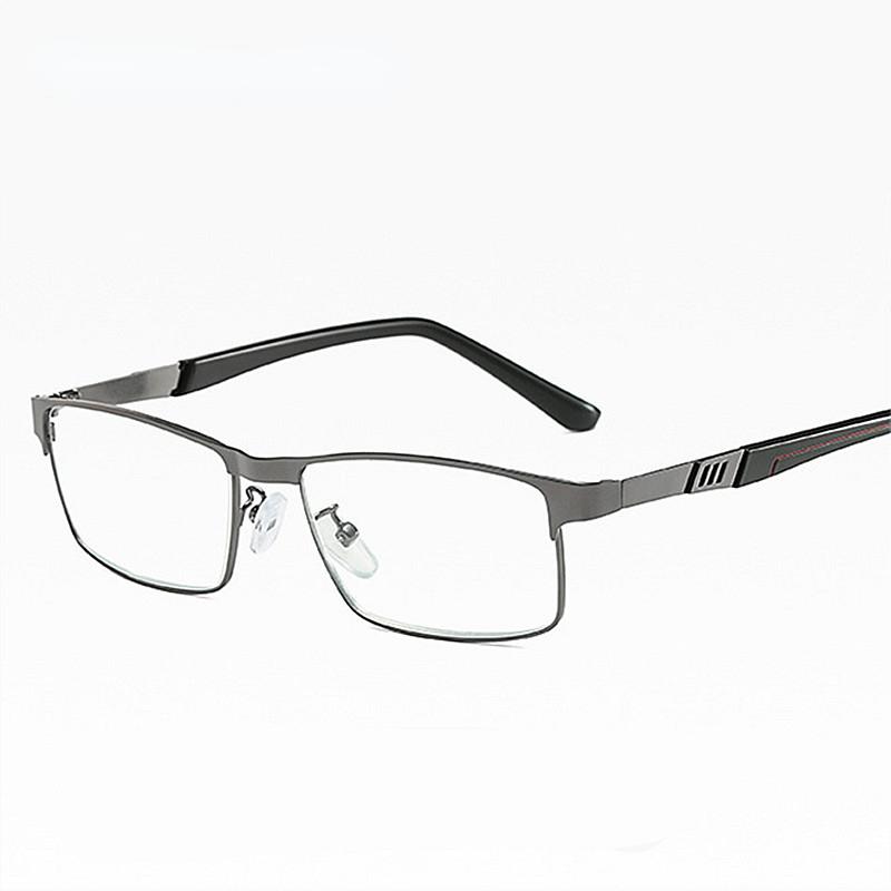 

Мужские очки для чтения Классические блокирующие синий свет Очки для дальнозоркости Ретро Металлическая квадратная оправа Очки для дальнозоркости от +1.0 до +4.0 +4.0