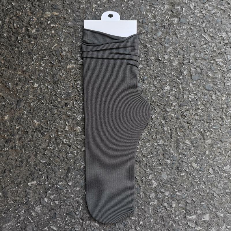 Spring/Summer Breathable Cotton Socks: Thin, Anti-Pilling, Seamless Postpartum Comfort, Solid Color, Casual Fashion