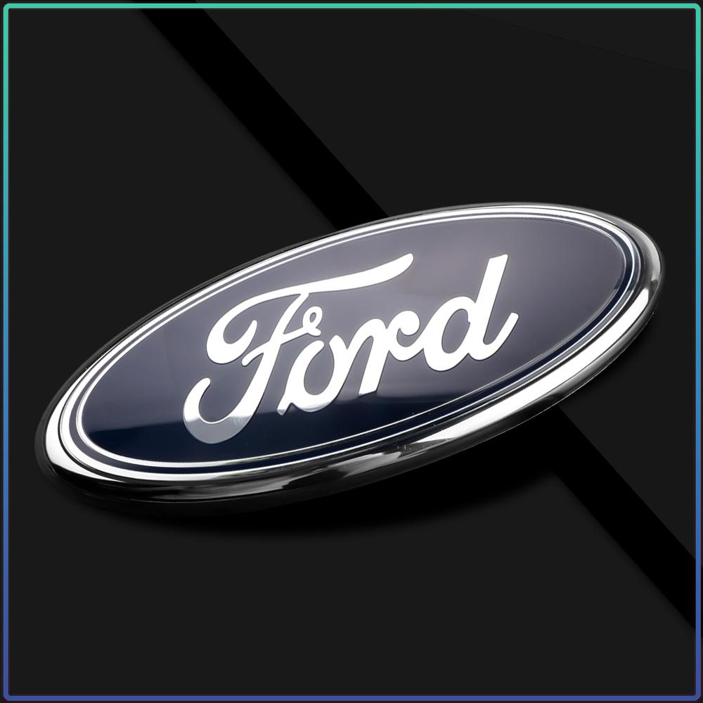Bil Bakre Bagageutrymme Logotyp Emblem Klistermärke 11,5x4,5cm Ersättning för Ford Ranger Escape Mondeo Fusion Fiesta Kuga Edge Focus Mustang Biltillbehör