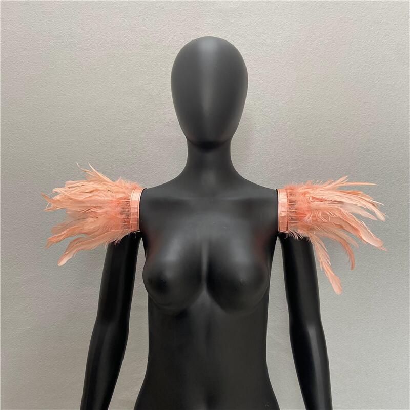 Gothic Halloween Masquerade Feather Shawl Costume Accessory