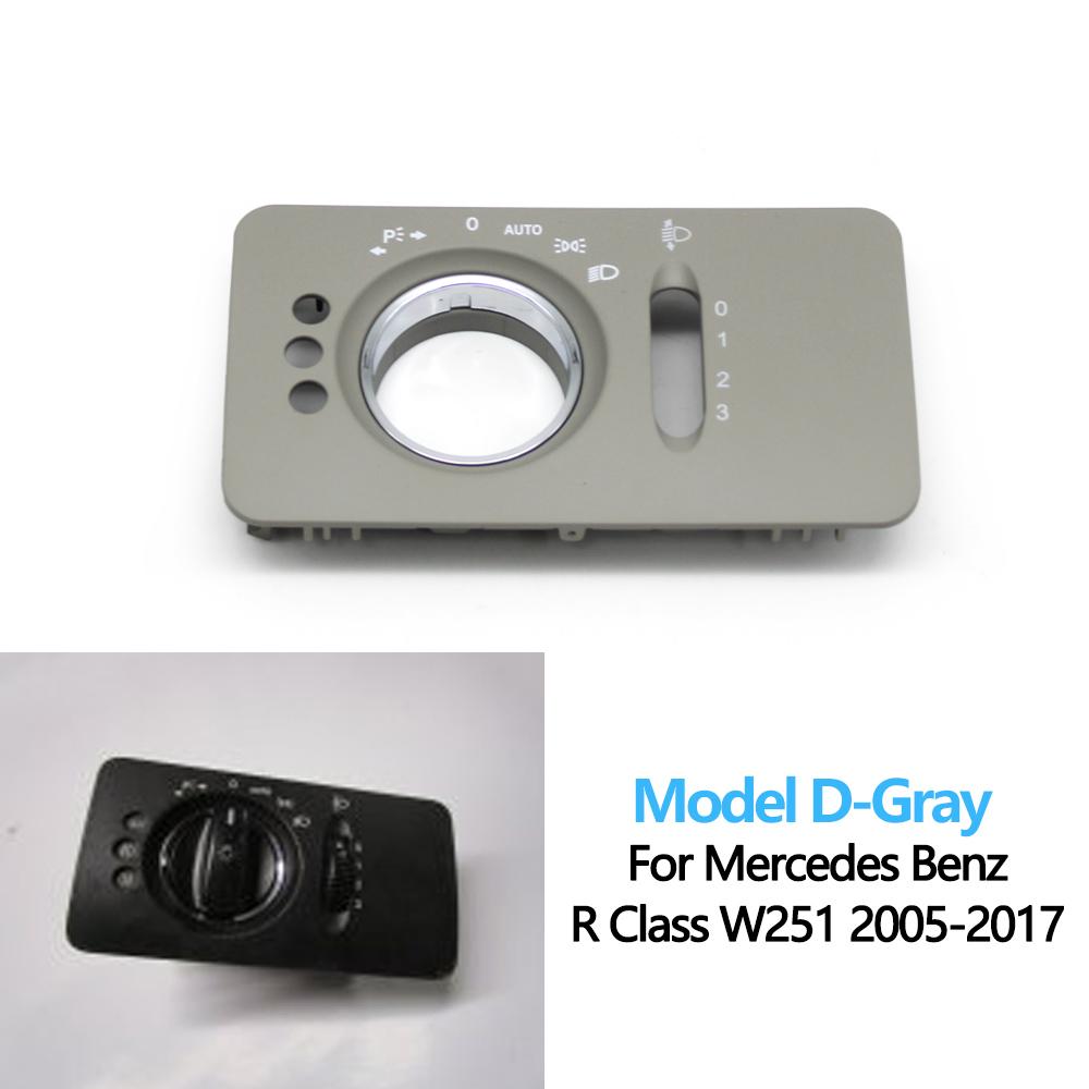 LHD Car Dashboard Headlight Control Switch Panel Cover Trim For Mercedes Benz W251 R-Class R280 R300 R350 R400 R500 2005-2017