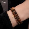 Vintage Maillard style geometric zircon tiger's eye stone beaded bracelet bracelet personalized jewelry