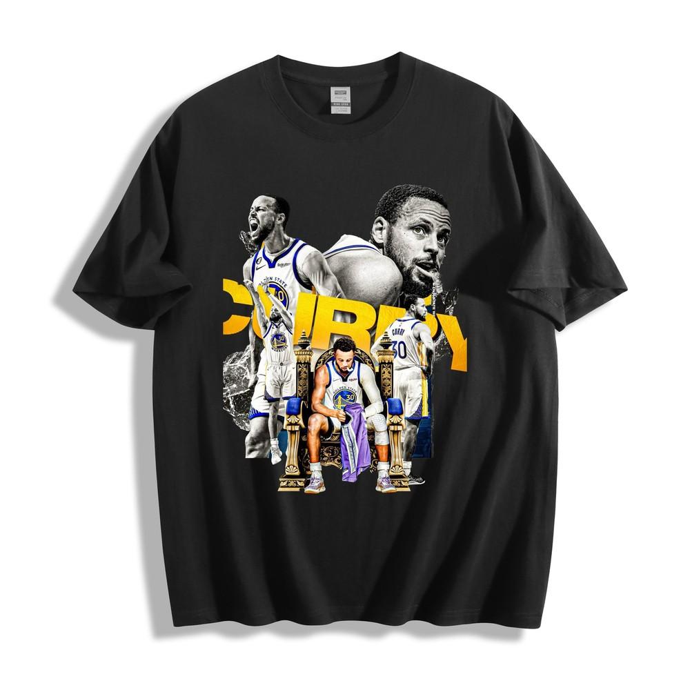 Stephen Curry King of the Court T-Shirt - Collage Throne Art Unisex Tee