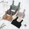 Frauen Tank Top Sexy Crop Tops Leibchen Massage Pad Unterwäsche Weibliche Crop Top Backless Ärmel Intimate Dessous Femme