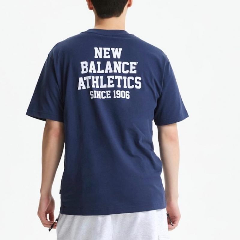 New Balance Uni Athletics Lettering Short Sleeve Tee B1 Nbnef22431 15 48 59