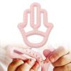 Silicone Teether for Babies Mom's Hand Pink Toy MinikOiOi 1 Pc.