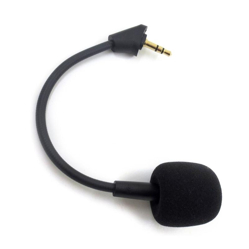 Replacement Game Mic 3.5mm Microphone Mic for HyperX Cloud-Alpha S Gaming Headset Noise Cancelling Mic Foam Cover