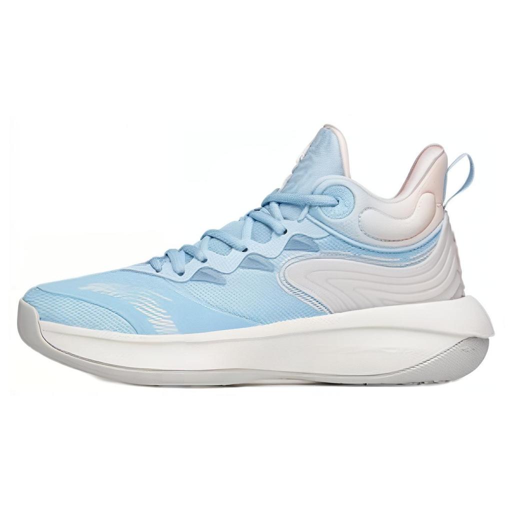 Anta Tiger Roar Cushioning Slip Resistant Abrasion Resistant Coverage Mid top Basketball Shoes Men's Blue 112211601Q-3