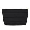 Women & Girls  Fashion Puff Quilted Zipper Cosmetic Bag Soft Polyester Portable for Makeup & for Storage