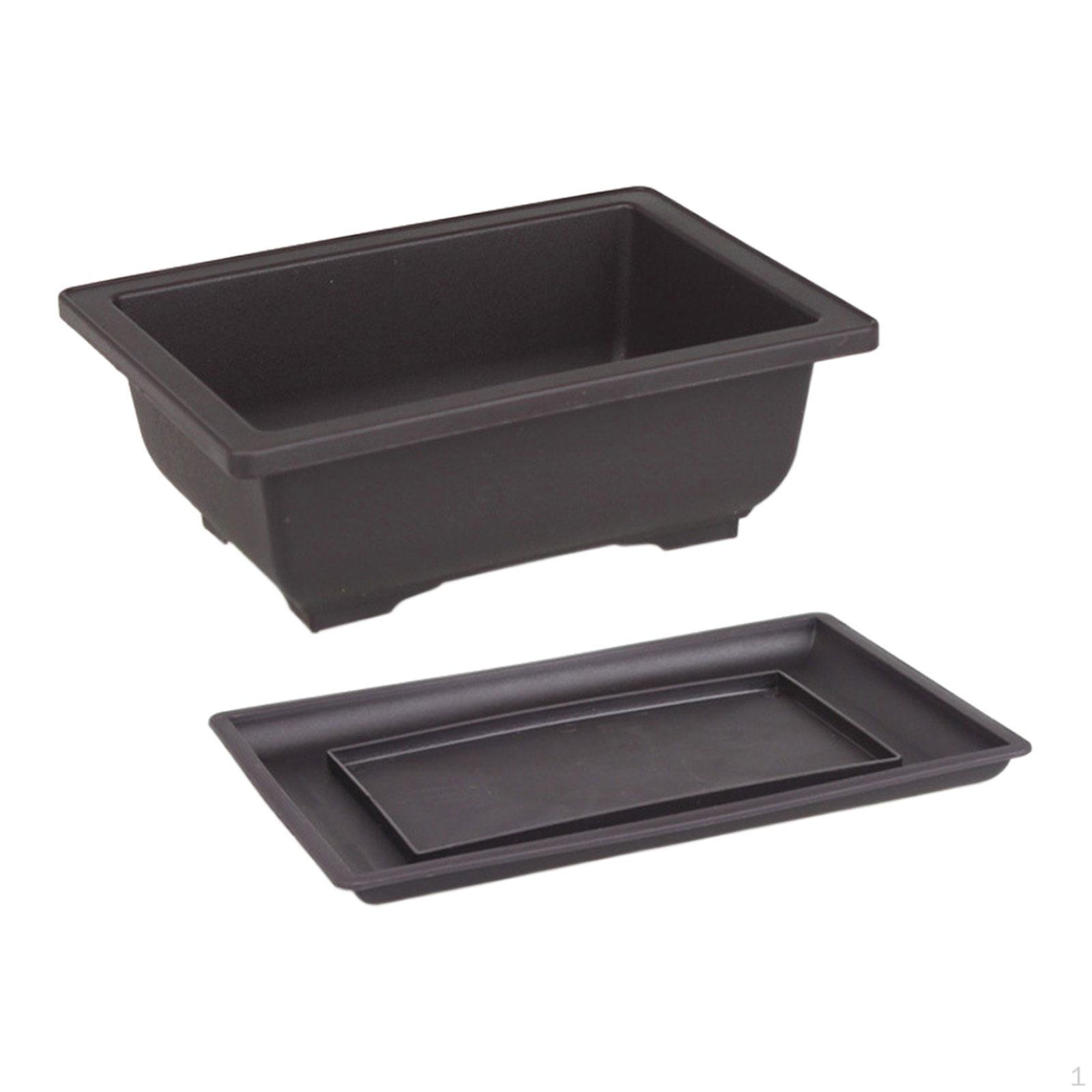

Bonsai Training Pots with Tray - Ideal for Home and Garden Rectangle S