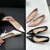 2026 Autumn Style Shallow Mouth Single French 6CM Versatile Stiletto High Heels Plus Fat Widening Large Women's Shoes