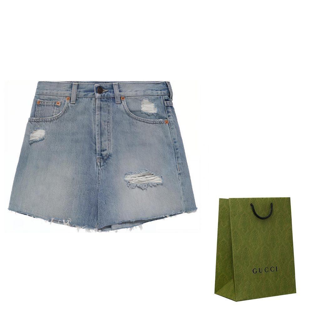Previous Season Eco-washed Denim Shorts 638061-XDBPH-4452