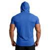 Men's Hooded Pocket Top  Men's Casual Sports Quick Drying Short Sleeved Top