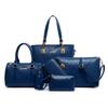 Sechsteiliges Set von Handtaschen, Umhängetaschen und Crossbody-Taschen mit geprägtem Rautenmuster