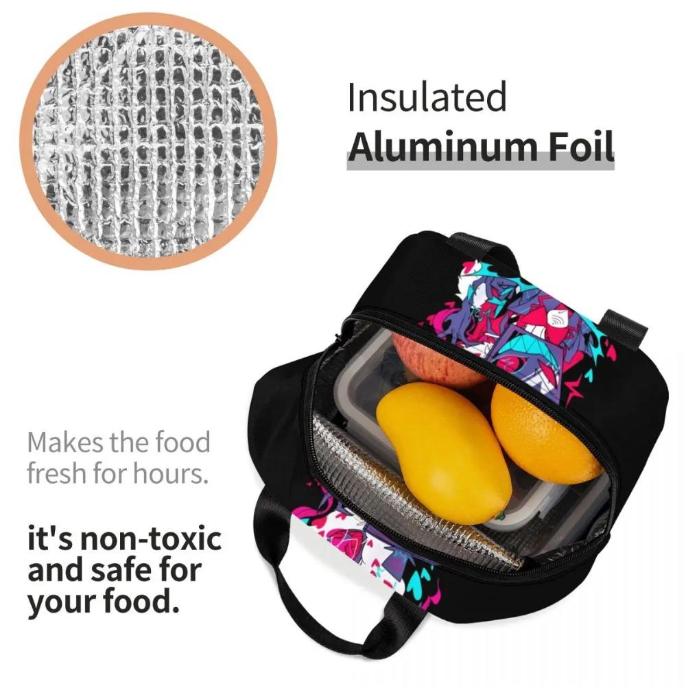 Custom Hazbins TV Show Animation Hotel Lunch Bag Men Women Thermal Cooler Insulated Lunch Boxes for Kids School