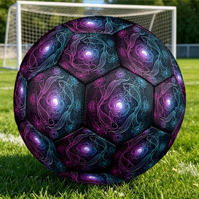 1pc Koi Fish Harmony Themed Soccer Ball, Size 5, Lightweight PVC Material, Outdoor Training Soccer Ball Gift. Q62296
