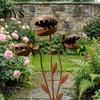Garden Landscape Accessory Carnivorous Plant Stake, Metal Venus Flytrap Sculpture, Rusty Easy Install Stake Monstrous Ornament for Yard Flower