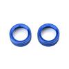 Blue Aluminum AC Climate Control and Radio Volume Knob Ring Covers For Porsche