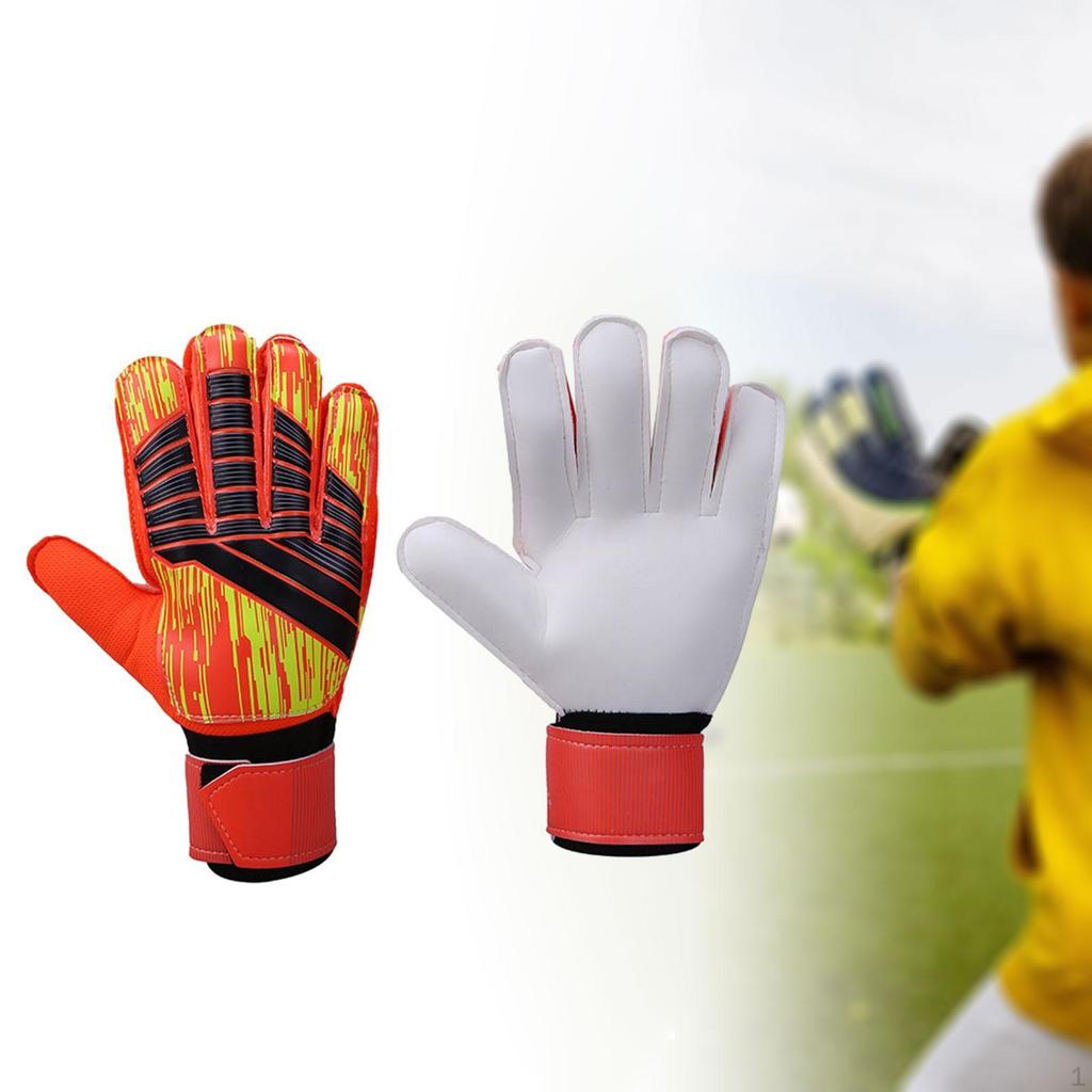 Adult Soccer Gloves with Finger Protection and Adjustable Fit