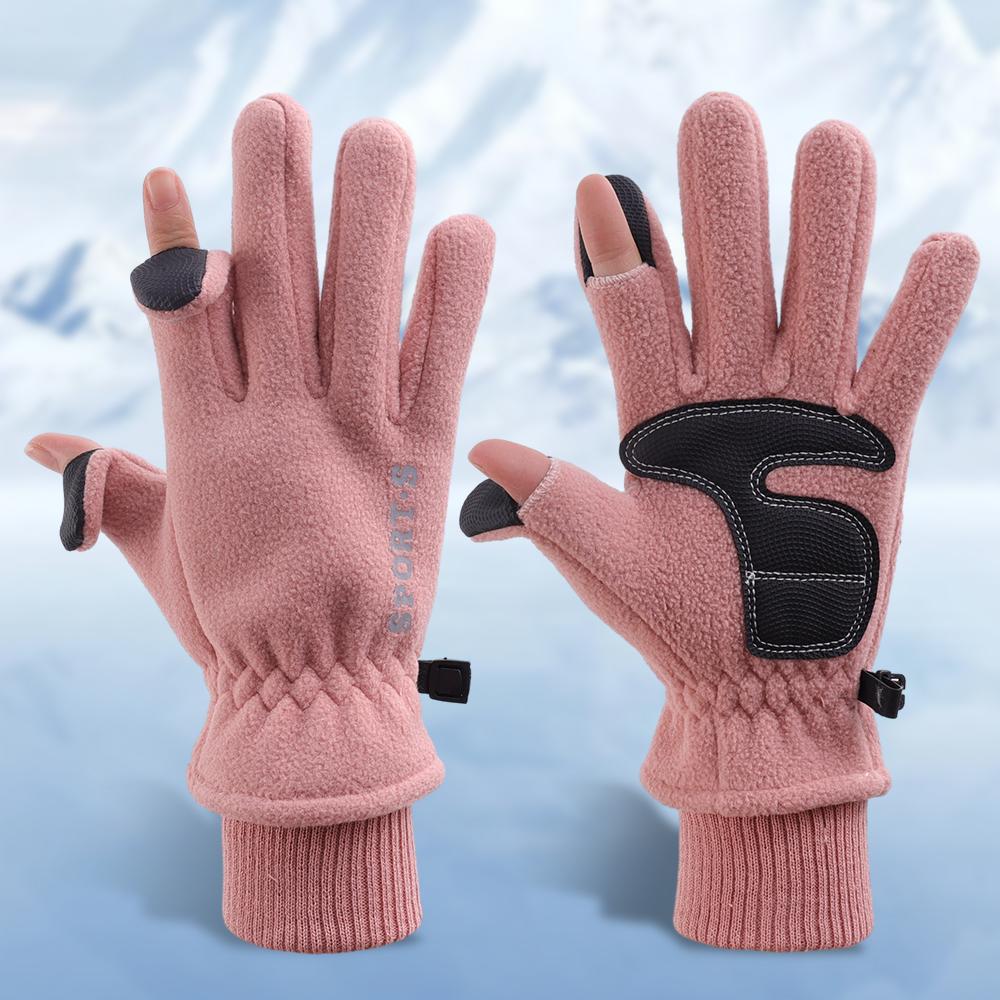 Winter Gloves Mens Touchscreen Non-Slip Unisex Water Repellent Wind Shield Warm Biking Cold Gloves Stylish Buckle Active Gloves