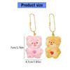 Lovely Butter Bear Couple Keychain Plush Charm for Fashionable Lovers with Adjustable Chain Length Portable Jewelry