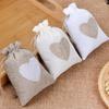10Pcs Imitation Linen Present Wrapping Bag with Drawstring Anti-deformed New Year Candy Pouch for Party