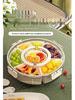 Rotatable Six-Compartment Fridge Storage Box for Fruits & Condiments