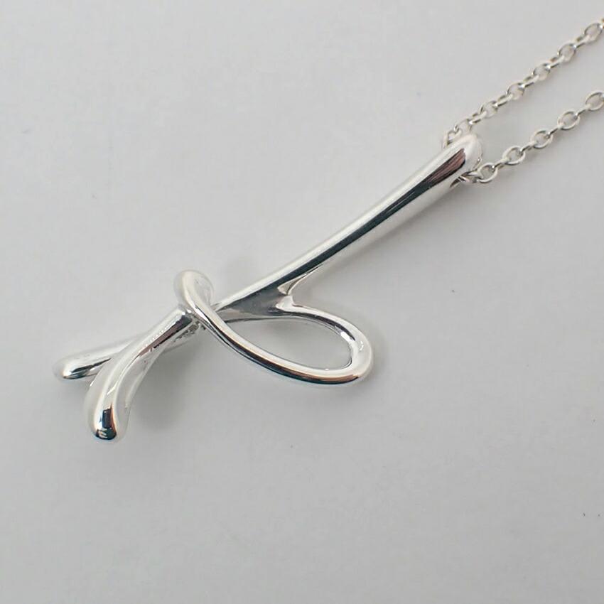 [Used] TIFFANY 925 Initial K Pendant Necklace j112-2