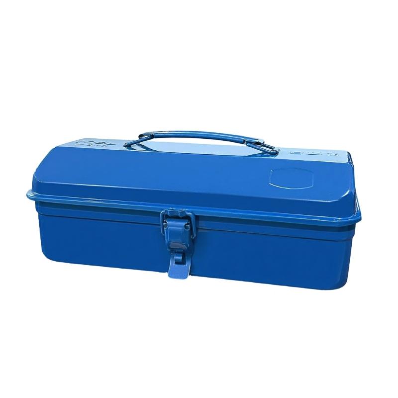 Heavy Duty Metal Tool Box Case With Ergonomic Handle Rust Resistant Coating Generous Capacity For DIY Professional Use