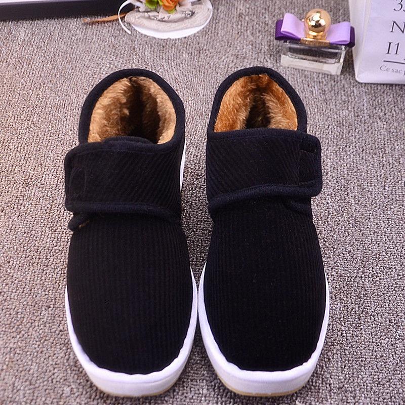 

Зимние хлопковые тапочки, женская сумка с толстой подошвой, бархатная теплая нескользящая домашняя удобная хлопковая обувь ручной работы 35