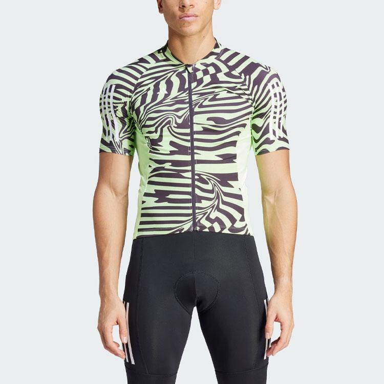 Adidas Essentials Fast Zebra Cycling Jersey Men Cycling Jersey Green IT3419