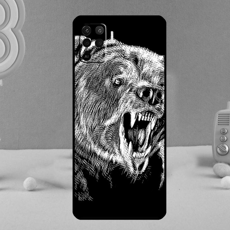 Cartoon Grizzly Bear Phone Case For Oppo A38 A18 A58 A78 A98 A79 A40 A60 A80 A16 A76 A96 A15 A74 A94 A54 A77 A17